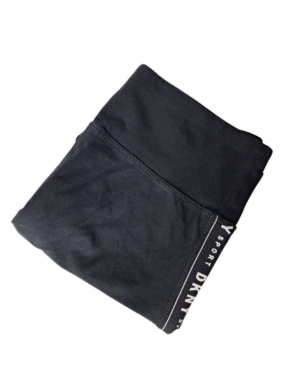 DKNY Black Yoga Leggings Tummy Control Medium